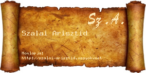 Szalai Arisztid névjegykártya